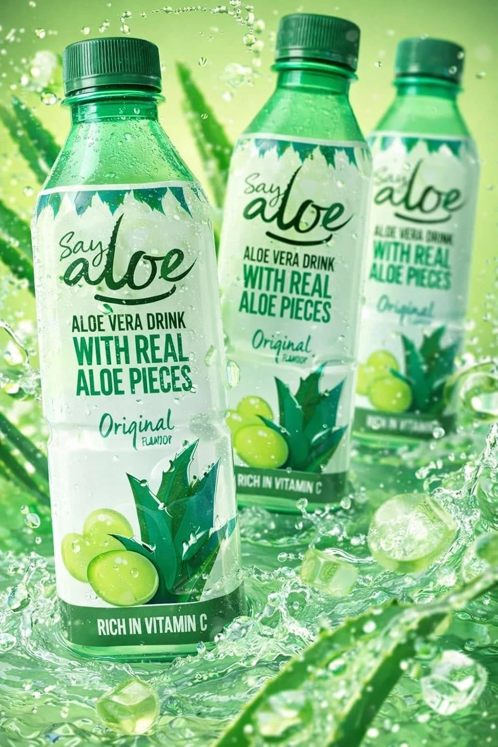 Grace Say Aloe Vera Drink Original Flavour 500ml (Pack of 12)