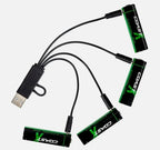 COAST ZITHION-X AA & AAA USB-C Rechargeable Lithium Batteries (8 Pack + Cable