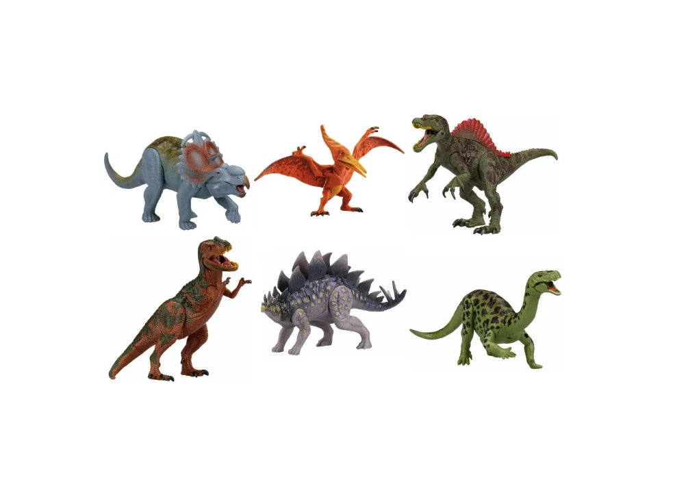 Dinosaur Action Figures Set, 9inch, 6-Pack with Poseable Parts, Realistic Detail