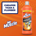 1 X MR MUSCLE POWER GEL DRAIN UNBLOCKER PIPE SINK PLUGHOLE KITCHEN BATHROOM 1L