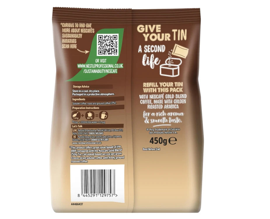 NESCAFÉ Gold Blend Instant Coffee Refill Pouch 450g