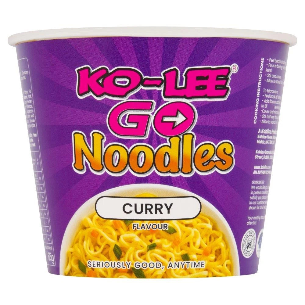 Ko-lee Go Cup Noodles Curry Flavour 65 g (Pack of 6)