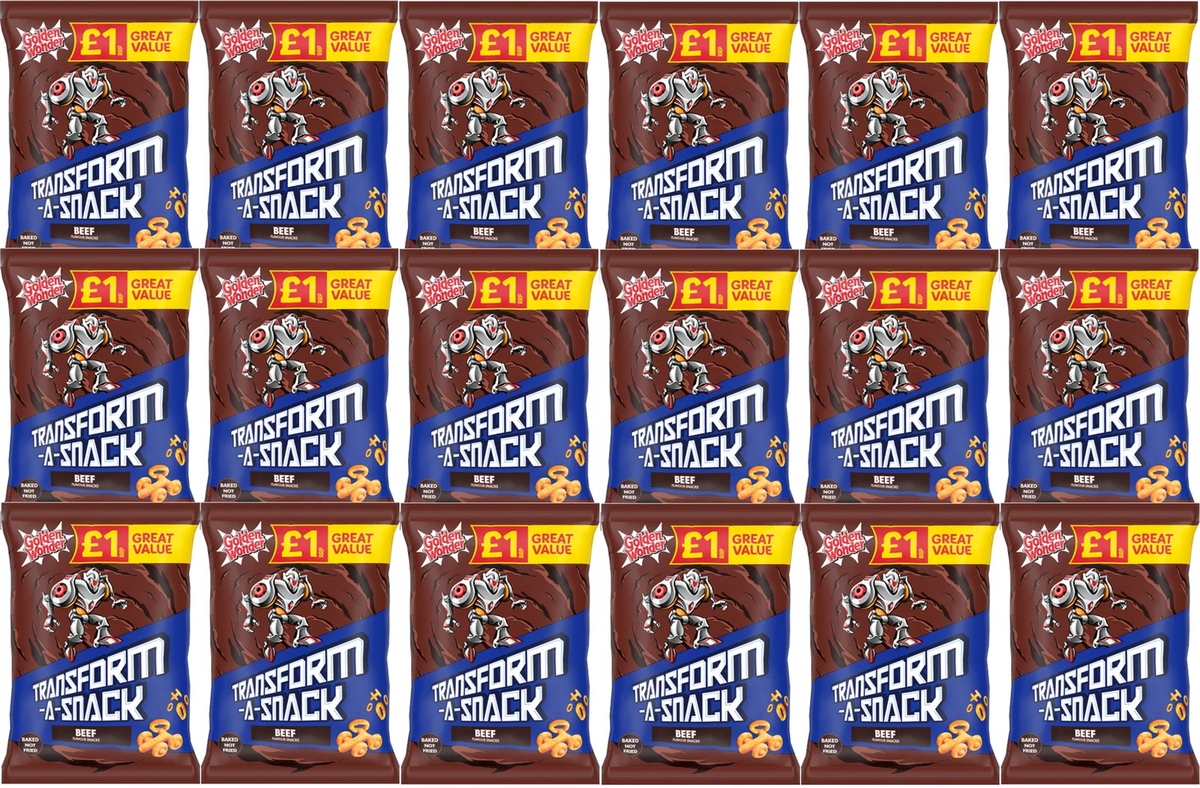 Golden Wonder Transform-a-Snack Beef Flavour Snacks 56g Pack of 18