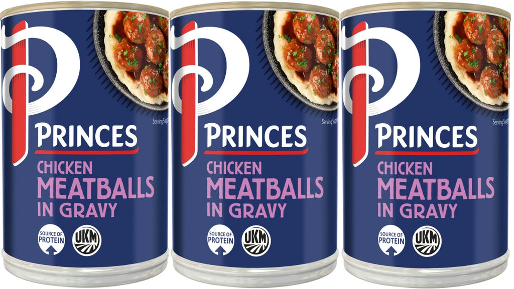 Princes Chicken Meatballs in Gravy 370g Pack of 3 Cans