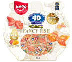 Amos 4D Fancy Fish Gummies, Peach and Mango Flavour, Soft Chewy Candy, 825g Bag
