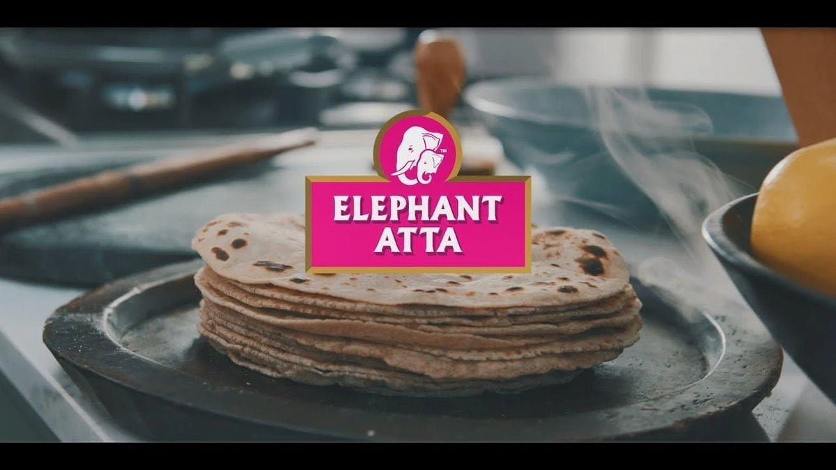Elephant Atta Made from Medium Chapatti Flour 3x8 Pcs Halal Bread Pack of 3x360g