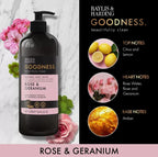 Baylis & Harding Goodness Body Wash Oud Cedar Amber + Rose Geranium Pack 2 x 1L