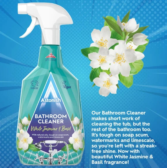 Astonish Bathroom Cleaner White Jasmine & Basil 750ml × 6