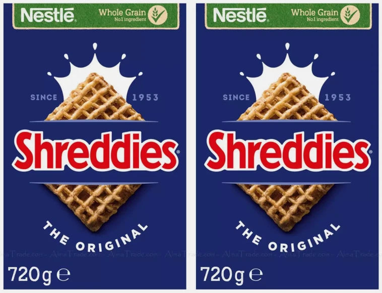 Nestle Shreddies The Original Breakfast Cereal Wholegrain Crunchy Pack 2 x 720g