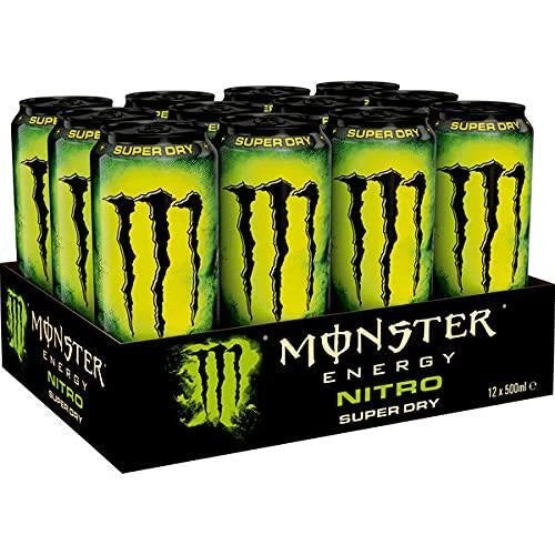 Monster Nitro Super Dry Energy Drink 500ml Pack of 12