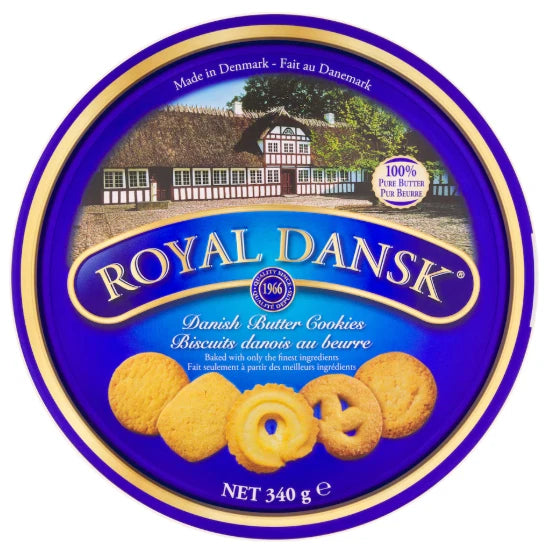Royal Dansk Danish Butter Cookies, 100% Pure Butter Biscuit Tin, 340g