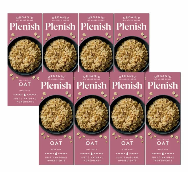 Plenish Organic Unsweetened Oat Milk 1L (Pack of 8)