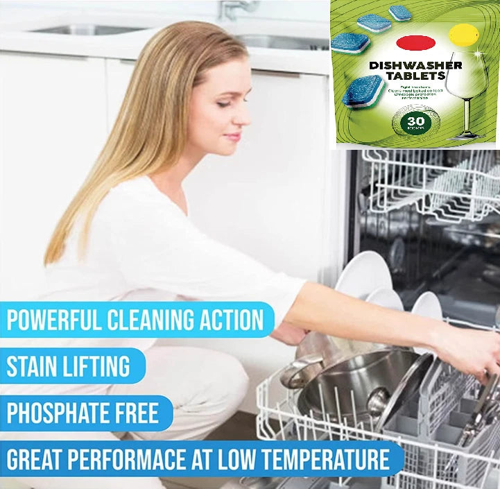 Bestin Dishwasher Tablets, 30 Count Advanced Degreasing Formula
