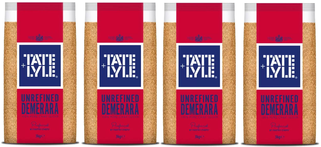 4 x Tate And Lyle Brown Demerara Sugar 3 kg Bags