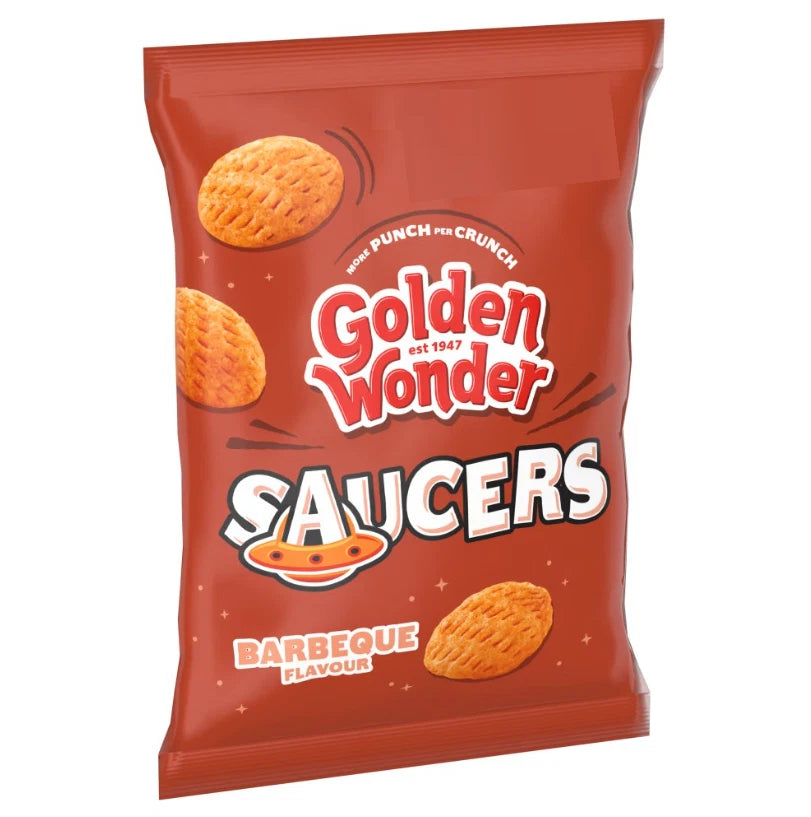 Golden Wonder Saucers Barbecue Flavour 40g Pack of 18