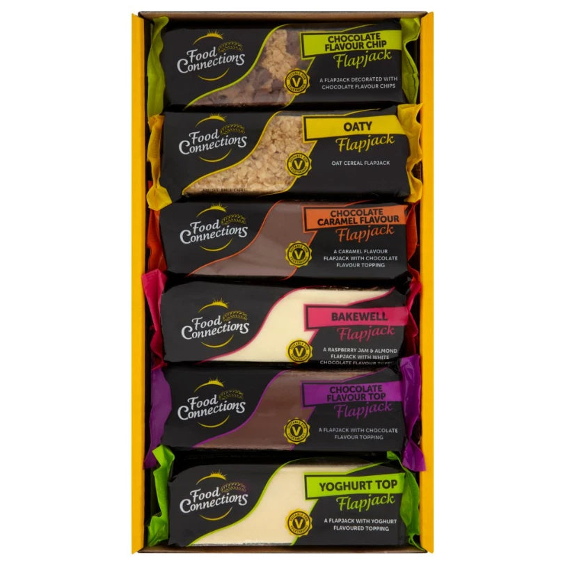 Food Connections Luxury Mix Flapjack Bars 30x 100g Bars Individually Wrapped