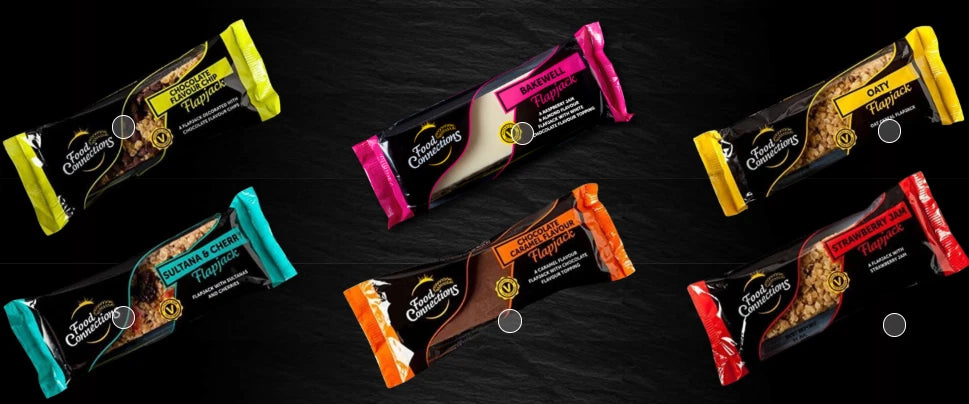 Food Connections Luxury Mix Flapjack Bars 30x 100g Bars Individually Wrapped