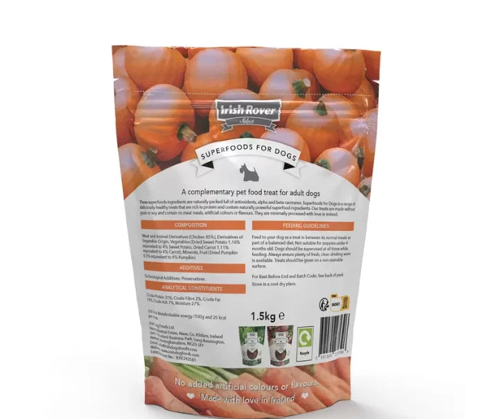 Irish Rover Dogs Food Chicken with Sweet potato carrot and pumpkin 1.5kg