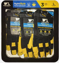 Wells Lamont Hydra Hyde Leather Work Gloves Safety Waterproof Size L Pack 3Pairs
