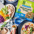 BFree High Protein Wraps Bread Wheat Dairy Gluten Free Vegan 504g Pack 12 x 42g