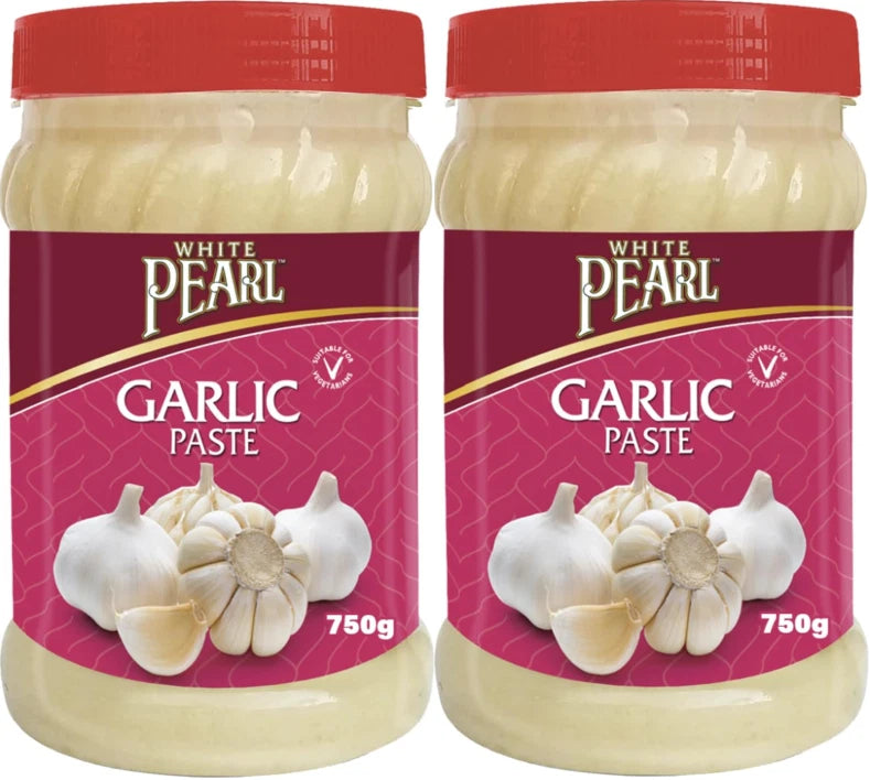 White Pearls Garlic Paste Ready-to-Use 750g Pack of 2