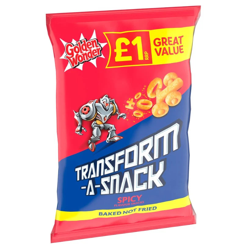 Golden Wonder Transform-A-Snack Spicy Flavour Snacks 56g Pack of 18