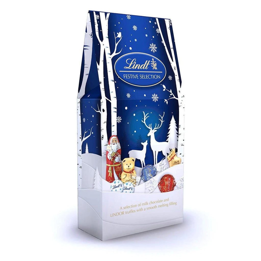 Lindt Festive Milk Chocolate Christmas Assortment Pouch, 650g