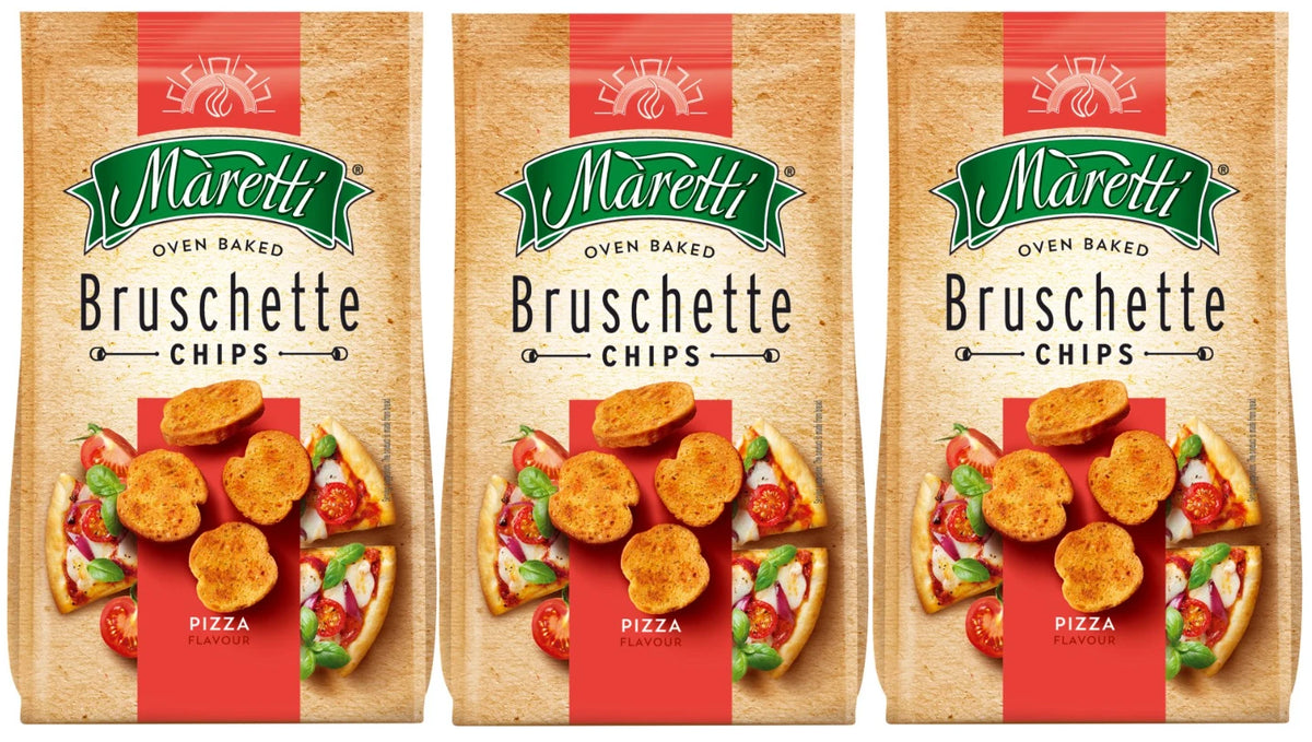 Maretti Bruschette Oven Baked Chips Pizza Flavour 70g Pack of 14