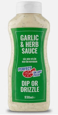 Garlic &Herb Sauce Squeezy Versatile Salad Pizza Dip or Drizzle Pack 930ml