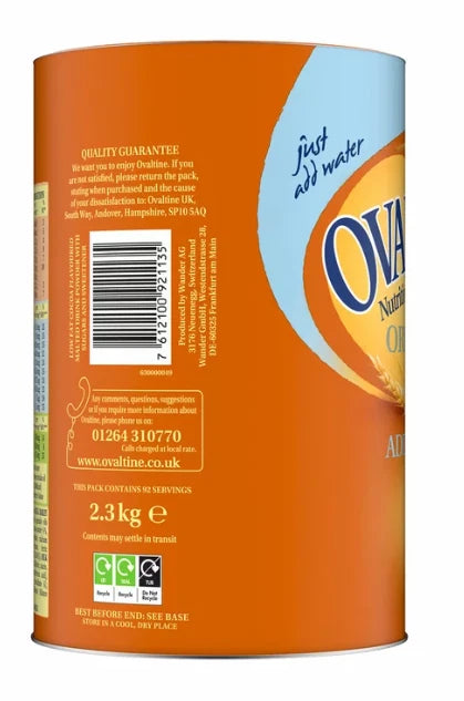Ovaltine Nutritiously Delicious Original Light Malted Drink 2.3kg Damaged Box