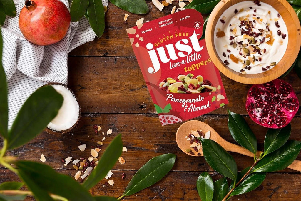 Just Pomegranate & Almond Topper Seeds Cereal Granola Salad Gluten Free Pack 1kg