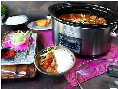 Crockpot CSC066 Digital Slow Cooker Time Select 5.6L 240w Stainless Steel