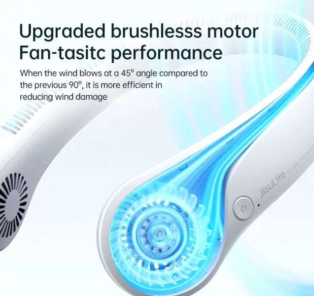 Jisulife Portable Personal Neck Fan 2 Pack Rechargeable Hands Free Bladeless