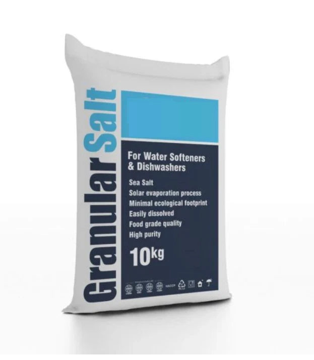 Granular Salt for Water Softeners and Dishwashers, High Purity Sea Salt, 10kg