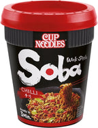 Nissin Soba Chilli Instant Wok Style Noodles 92g Pot (Pack of 8)