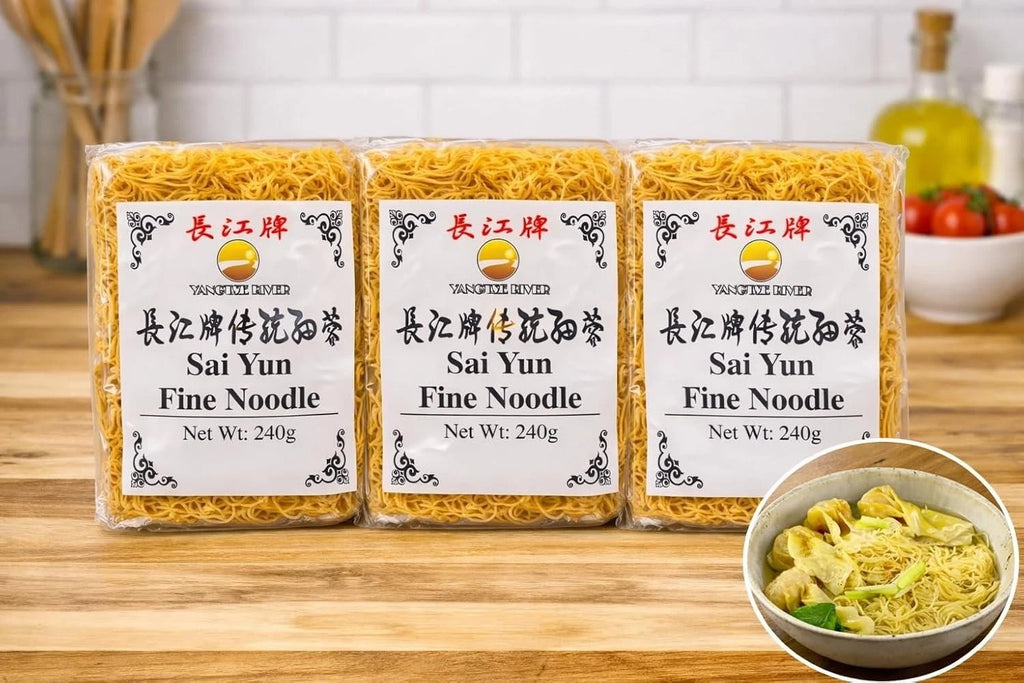 Traditional Hong Kong Style Sai Yun Ramen Fine Noodles 240g 3 Pack