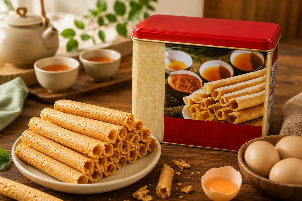 Hong Kong Macau Style Egg Rolls Tin 680g Made with Fresh Eggs