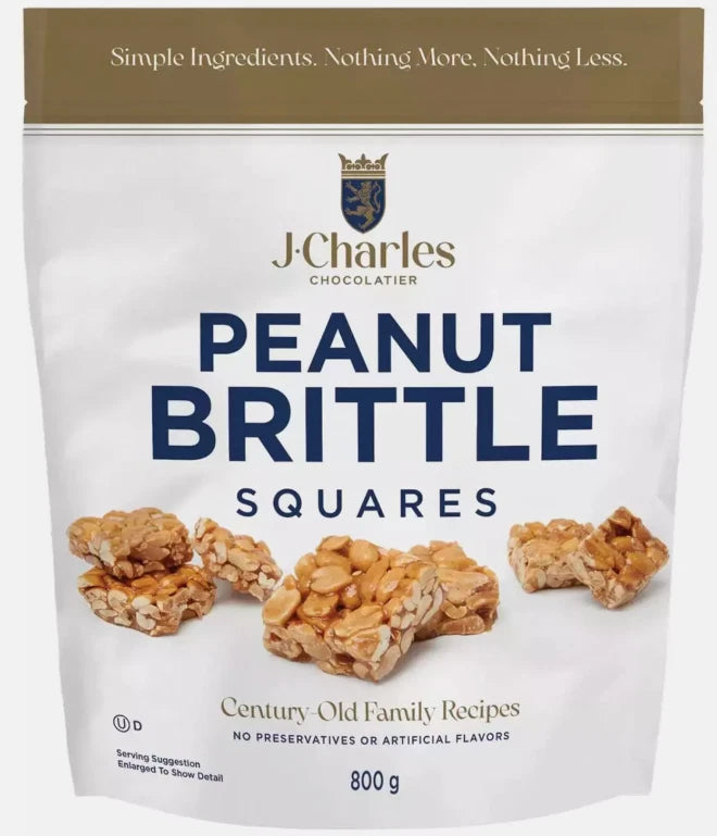 J.Charles Peanut Brittle Squares Sweet Treat Sugar Cooked Treat Snack Pack 800g