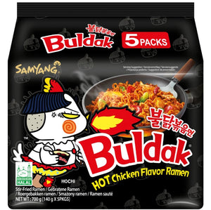 Samyang Buldak Hot Chicken Flavor Ramen Noodles 5 Pack of 140g