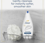 Dove Nourishing Body Wash 0% Sulfate SLES for Softer & Smoother Skin 450ml, 3 Pk