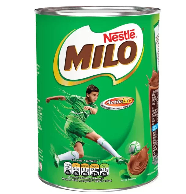 Nestle Milo Malted Milk Malt Extract Skimmed Milk &Cocoa Chocolate Pack 2 x 400g
