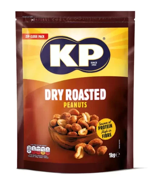 KP Dry Roasted Peanuts Zip Close Pack, 1kg