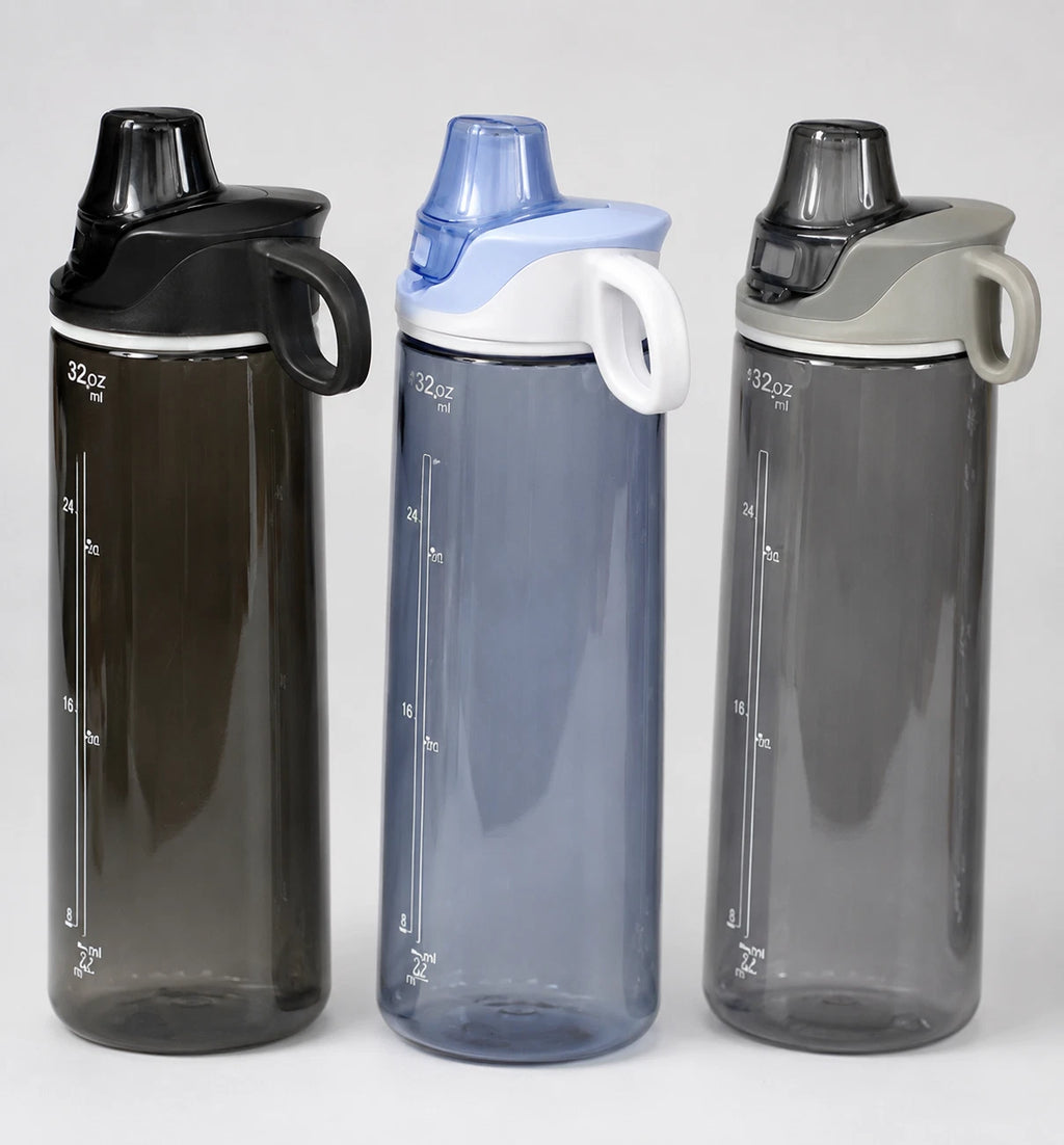 Pogo Tritan 946ml Water Bottle 3-Pack Flip Lid Silicone Straw BPA-Free