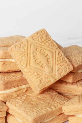 Custard Creams Biscuits, Creamy Custard Flavour Filling 150g × 16