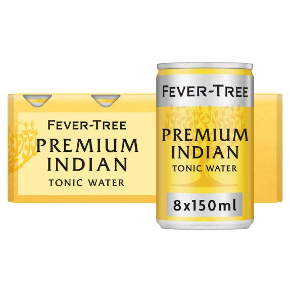 Fever Tree Premium Indian Tonic Water in Cans 8 x 150 ml (Pack of 1)