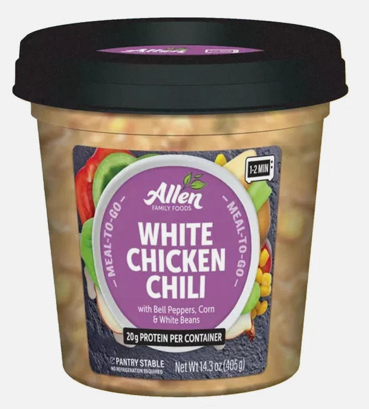 Allen Family Foods White Bean Chilli Soup Nutrient-Rich Ready Meal Pack 6 x 405g