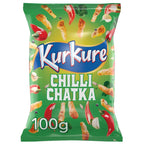 Kurkure Chilli Chatka Sharing Snacks Crisps 100g Pack of 15