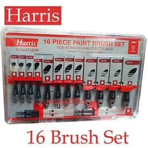 Harris Smoothglide 16 Piece Paint Brush Set, 0.5", 1", 1.5", 2", 3"
