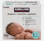 Kirkland Signature Baby Diapers Size 1 Nappy 4-6kg Breathable Pack 192 Nappies