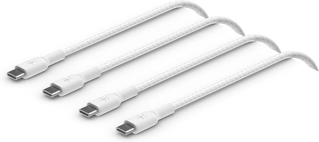 Belkin BoostCharge 1m USB-C to USB-C Braided Cable White 2 Pack